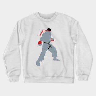 Ryu Fighter Stance Silhouette Crewneck Sweatshirt